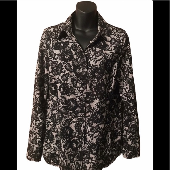 LACE LOOK BUTTON UP COLLAR SKIRT - Picture 8 of 10